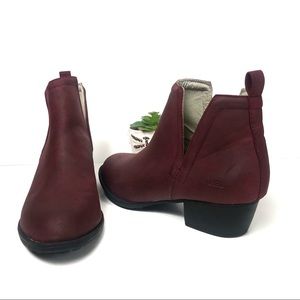 JBU by JAMBU Parker Ankle Burgundy Booties Boots